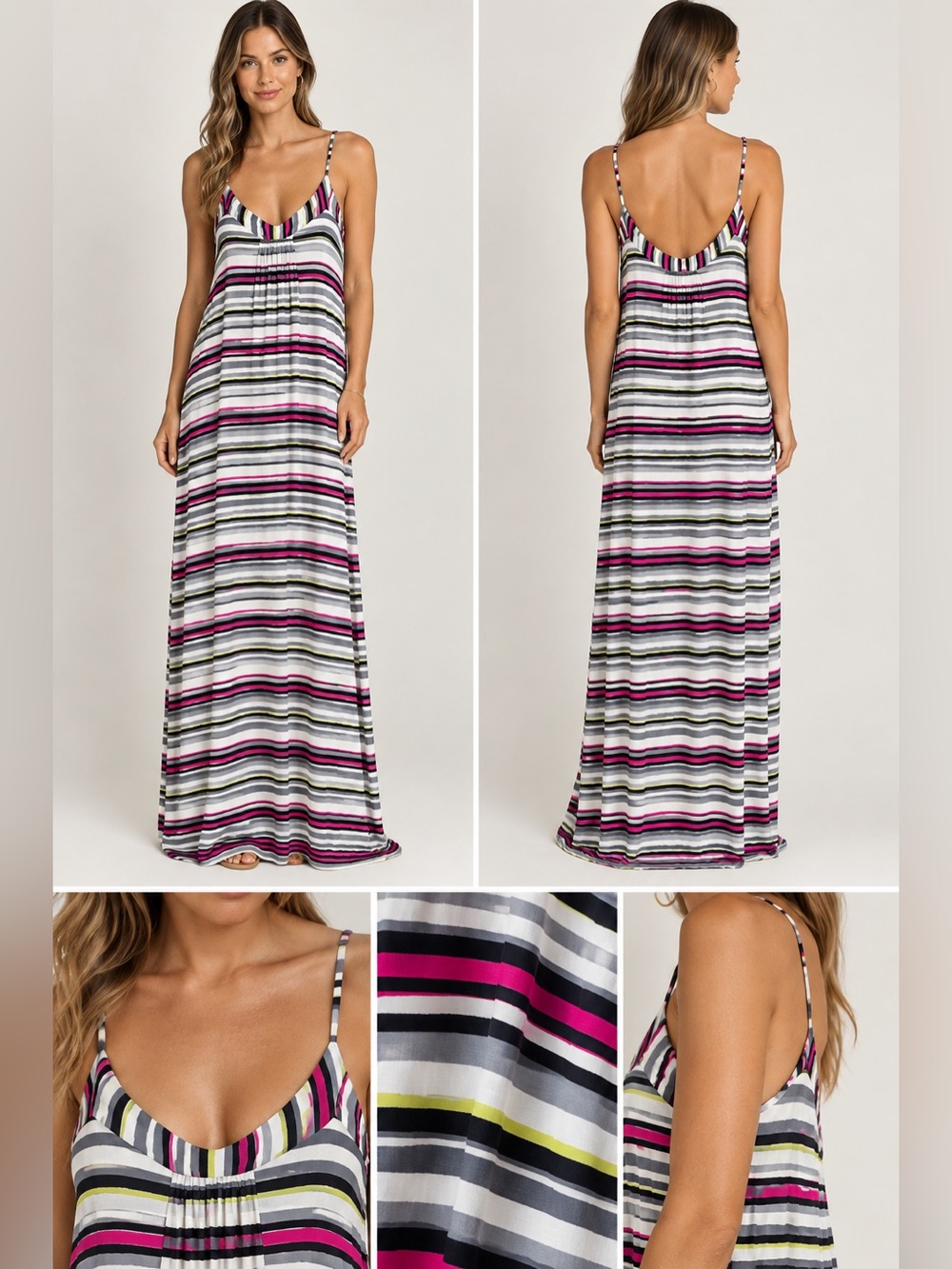 Laundry by Shelli Segal Striped Maxi Dress